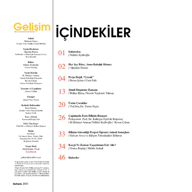 GelisimDergisi_2011-2_icindekiler